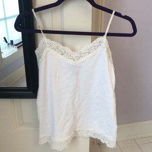 White House Black Market white lace camisole NWOT